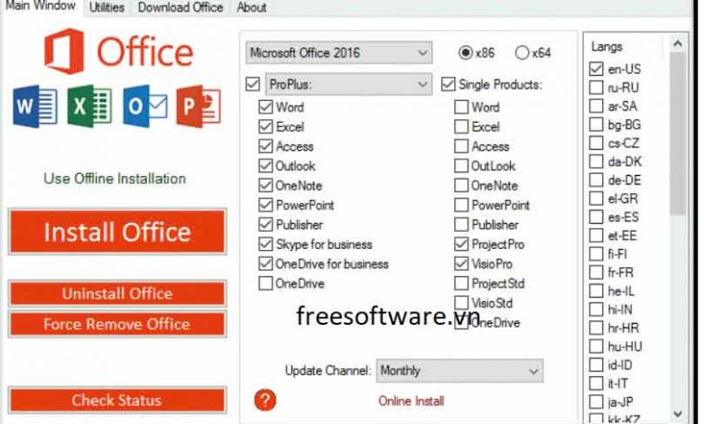 Hướng dẫn cài đặt và tải(Download) Office 2013-2021 C2R Install v7.4.3 mới nhất ngày 1/9/2022