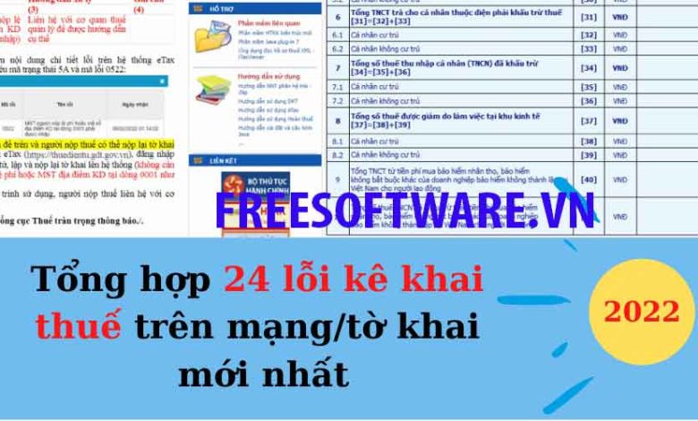 Top 24 lỗi kê khai thuế online trên mạng/tờ khai mới nhất 2022