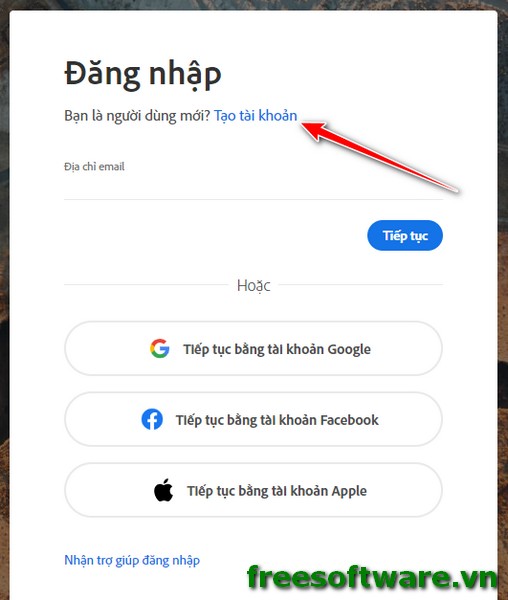 Hướng dẫn Đăng ký tài khoản Adobe xài miễn phí