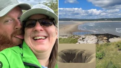 Woman Swallowed By Quicksand On Beach